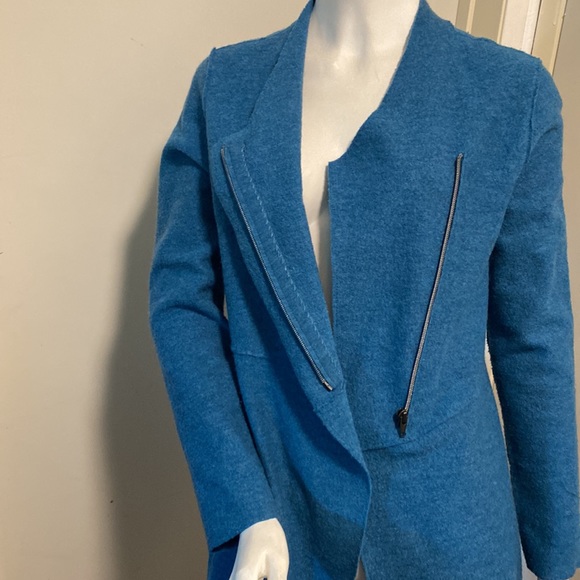 Eileen Fisher Boiled Wool asymmetrical zippered jacket - Picture 5 of 7